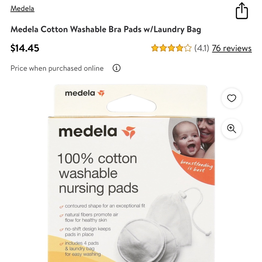3 boxes Medela Washable Nursing Pads